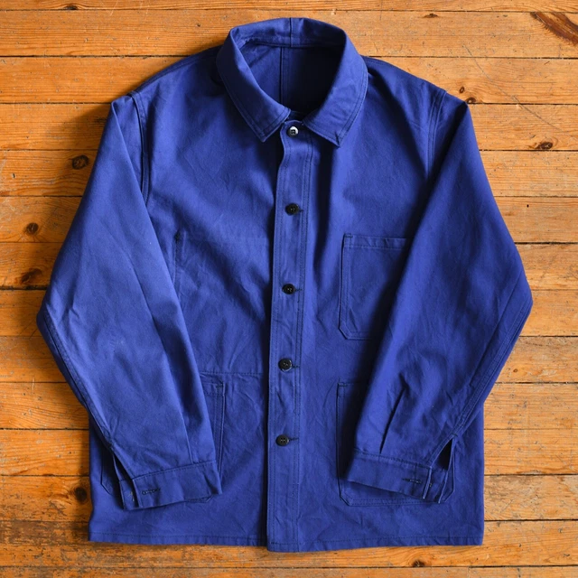 Pantalon De Travail Vintage Bleu - Style French Workwear Moleskine - Taille M - Neuf Avec Défauts