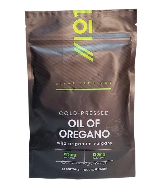 Sercive Alphas ALPHA ZERO ONE Cold Pressed Oil of Oregano Supplements 153mg 90 ...