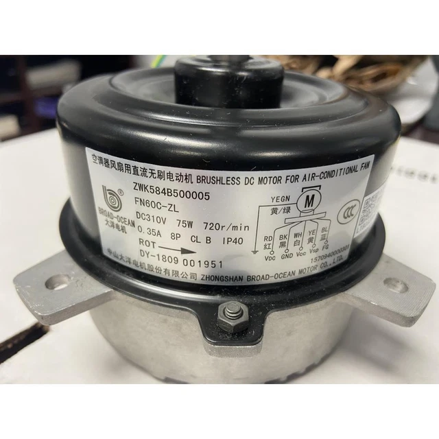 Zhongshan Broad-Ocean Mot19112 75 Watt Dc310V .35Amp Rpm 720/1 Speed