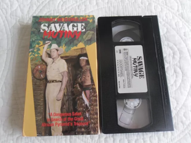 Savage Mutiny: Johnny Weissmuller Vhs * Very Good Con.