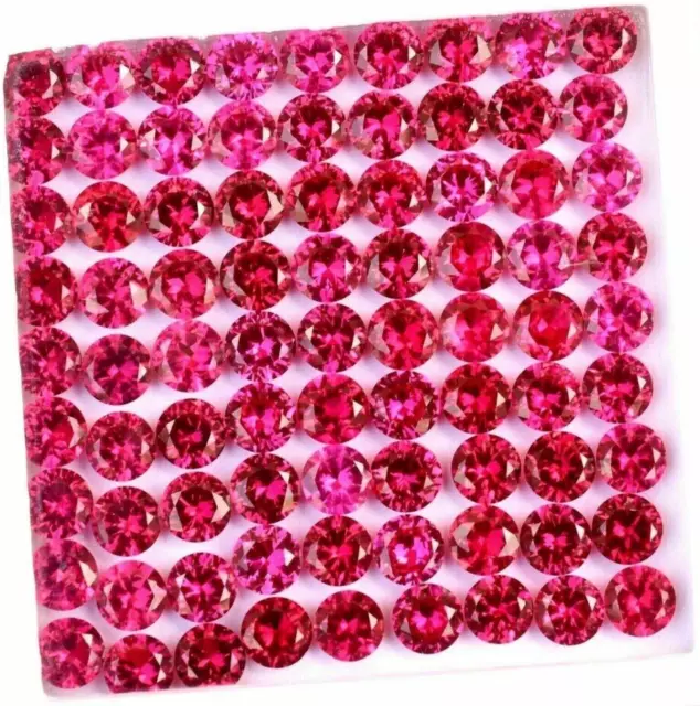 Rubis rose naturel rond de 6mm, 20 pièces, bijoux certifiés, pierres...