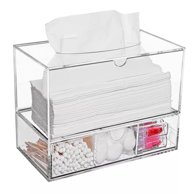 Acrylic Tissue Box Holder Napkin Organizer Dispenser Case For Bathroom Kitchen]