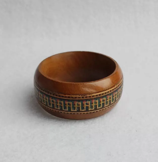 Antique Tunbridge ware napkin ring