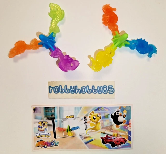 Serie Completa Trottole Del Mare (Vt060 - Vt061) + 2 Bpz Kinder Italia 2023/2024