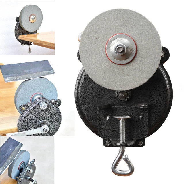 6” HAND GRINDER Hand Bench Mount Hand crank Grinder Sharpener Tool 42.