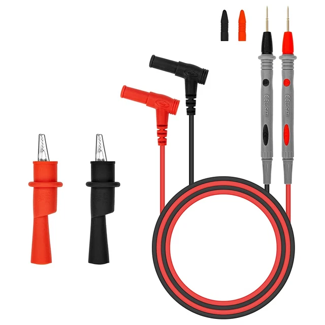 20A Sonde Multimètre Testeur Silicone électrique Cordon flexible Pince Crocodile