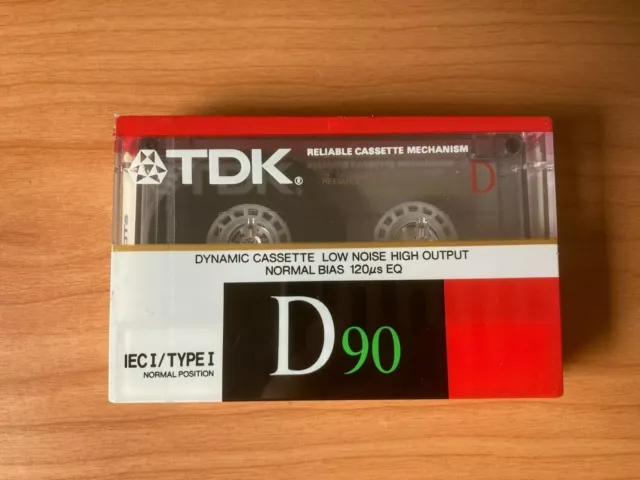 TDK D90 Normal Type I Blank Audio Cassette  1988 Made in Japan