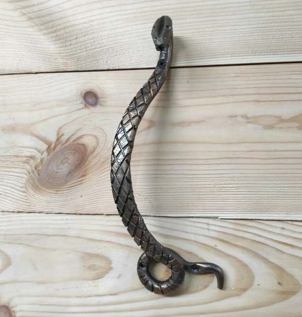 Door Handle Hand Forged Pull Handle Snake Barn door handle Metal pull