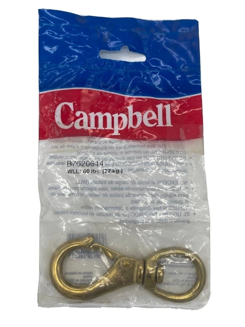 B7620614 CampBell Quick Swivel Snap Round Eye 11/16'' Bronze Polished #251B