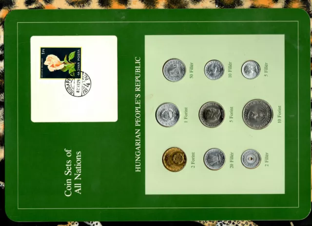 Coin Sets of All Nations Hungary All 1978 UNC 50K mint 1,5 Forint 2,5 Filler