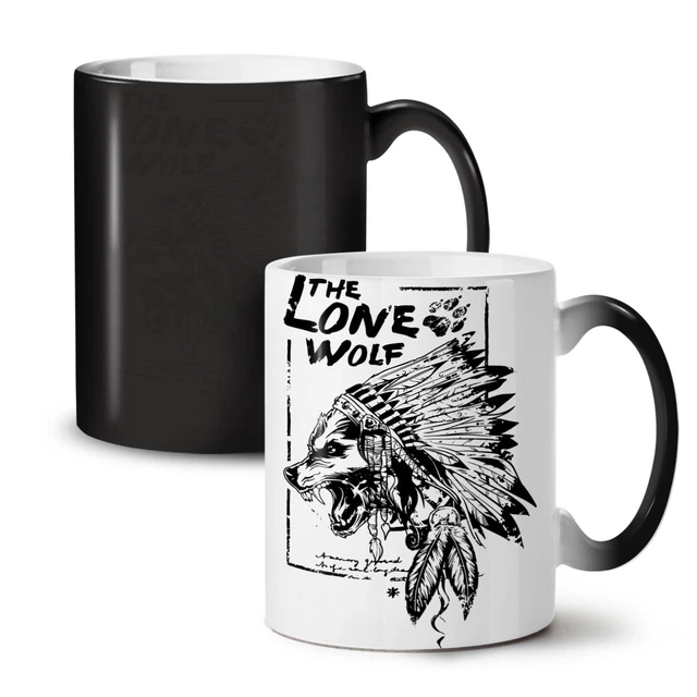 Tazza da caffè tè che cambia colore The Lone Wolf indiano 11 once | Wellcoda