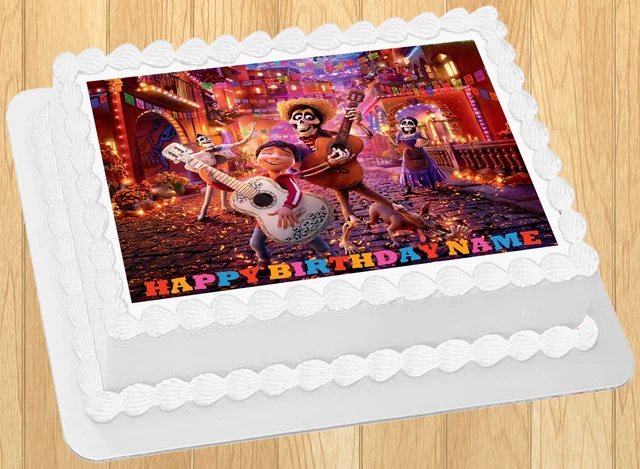 EDIBLE DISNEY COCO Cake Topper Birthday Wafer Paper Quarter 1 4 Sheet EDIBLE DISNEY COCO Cake Topper Birthday Wafer Paper Quarter 1 4 Sheet
