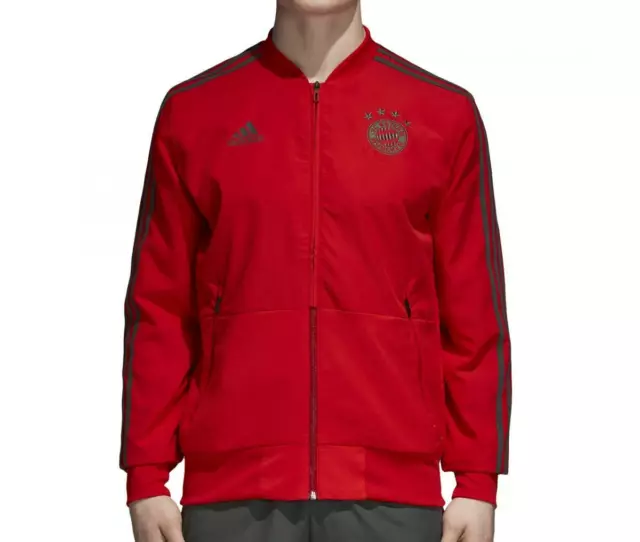 Veste Présentation Adidas Bayern Munich Rouge Taille L Neuf et Authentique