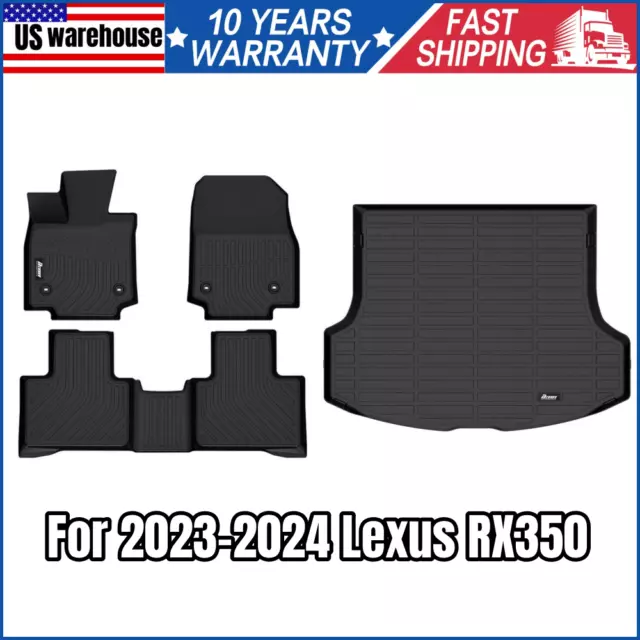 FITS 20232024 LEXUS RX350 Floor/Trunk Mat All Weather TPE 3D Rear