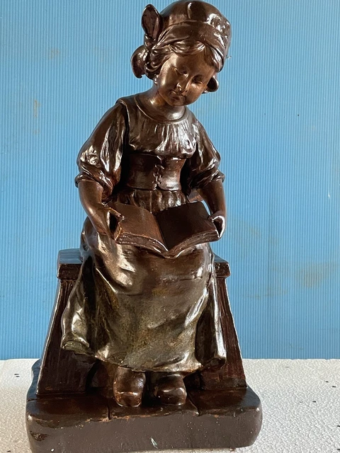 sculpture statue ancien buste plâtre numéroté et signé