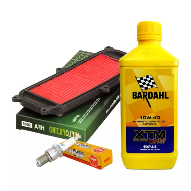 Kit tagliando Bardahl XTM 10W40 filtro aria candela Kymco People / S 250 - 300