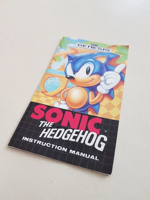 MANUEL SONIC THE Hedgehog Genesis First print retail version 1991 EUR ...