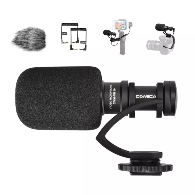 Comica CVM-VM10II Directional Video Microphone for Camera Camcorder Smartphone