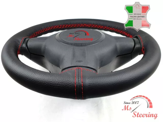 For Chevrolet Trax 15-19 Black Leather Steering Wheel Cover, Red 2 Stit