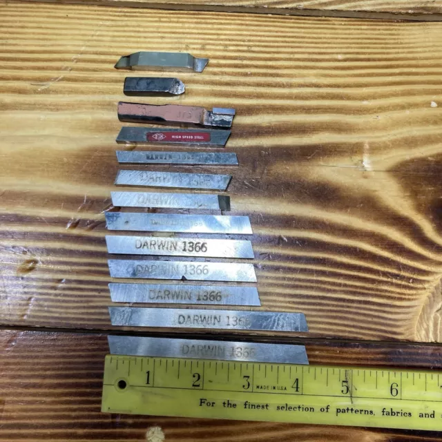Lathe Tool Bit High Speed Steel Lot Of 13 : 3/8” & 5/16” &  1-4”