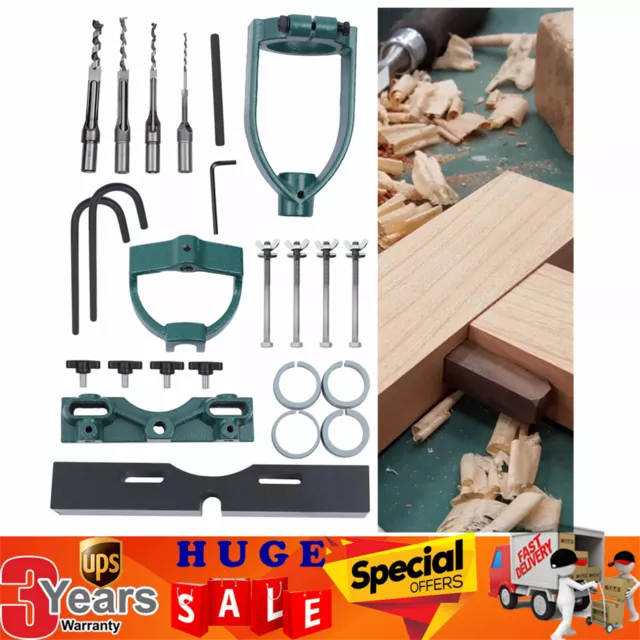 Woodworking Square Hole Chisel Locator Set Mortise Tenon Tool Mortising Machine