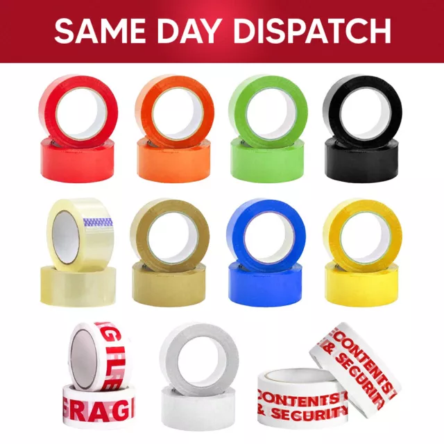 Parcel Packaging Tape Colored Sealing for Packing Boxes & Cartons 48 mm x 66 m