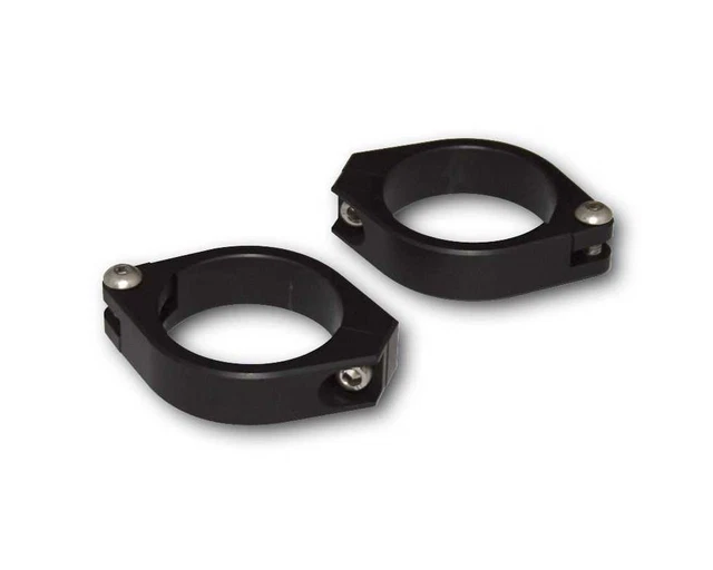 Support Colliers Fork Motorcycle HIGHSIDER CNC Alu, 42-43 mm, noir, paire