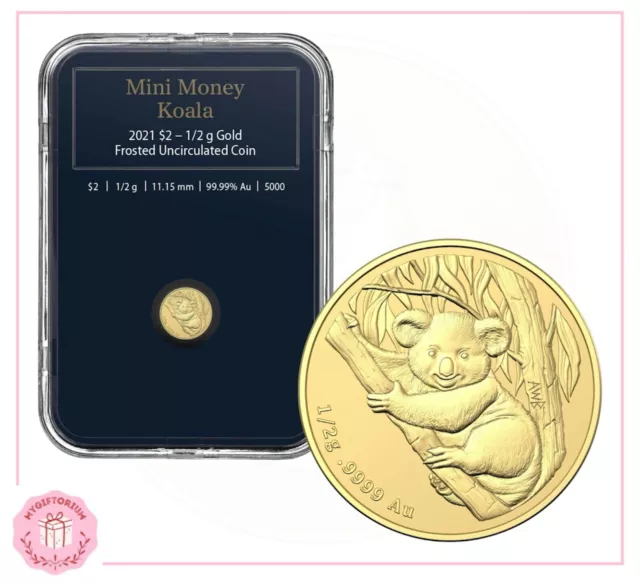 2021 $2 Mini Money Koala 1/2g Gold Frosted Uncirculated Coin