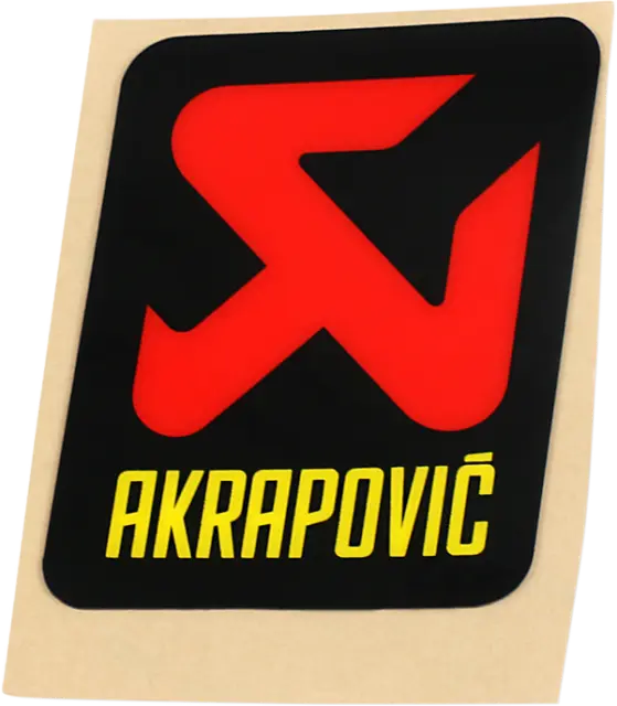 NEW GENUINE AKRAPOVIC 75x75 HEAT PROOF RESISTANT EXHAUST STICKER DECAL