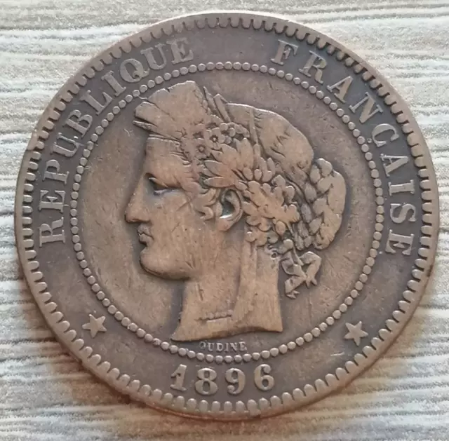 10 centimes Cérès 1896 A ( faisceau )  Paris en Bronze