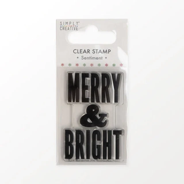 Simply Creative Clear Christmas Stamp - Merry & Bright