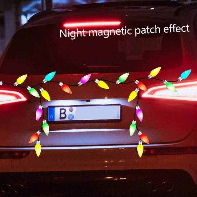 Safe Christmas Car Magnetic Sticker Reflective Light Bulb Sticker for Vehicles 3