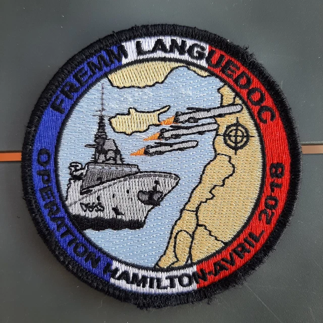 Patch Marine Frégate Languedoc D653 FREMM - Insigne Original Avec Scratch - Neuf
