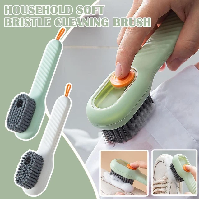 Cepillo de lavado líquido para el hogar cerdas suaves cuello de lavandería cepillo K4P6