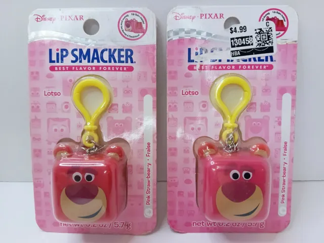 Disney Pixar Lip Smackers Toy Story Lotso Set of 2 Keychain Lip Balm