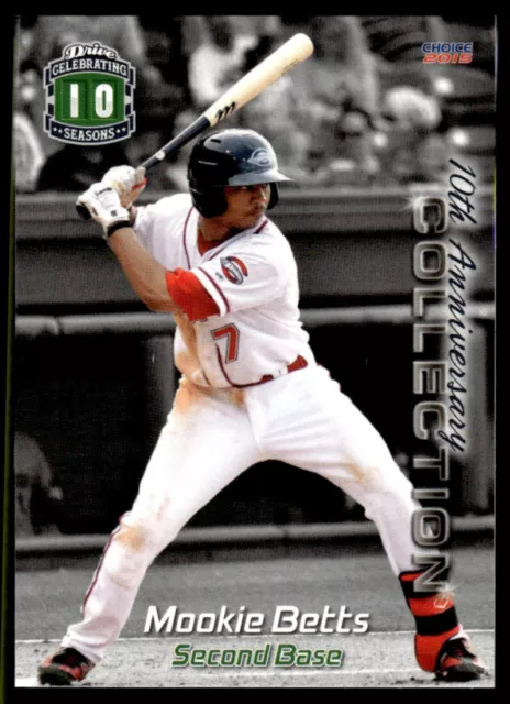 2015 Choice Mookie Betts Rookie Greenville Drive Boston Red Sox