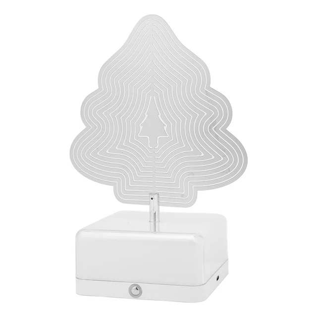Hoja de metal 3D luz nocturna recargable 3D noche luz LED base árboles de Navidad