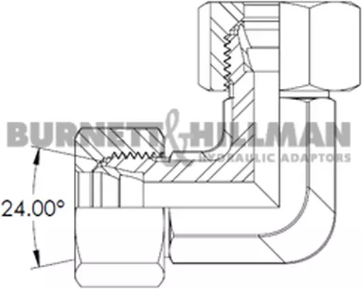 METRIC mâle x mâle 90° C (série L) COMPLET - raccord de compression hydraulique 2