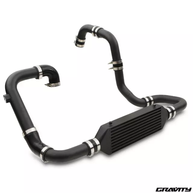 Black Edition Front Mount Intercooler Fmic Kit For Volkswagen Golf Mk4 1.9 Tdi