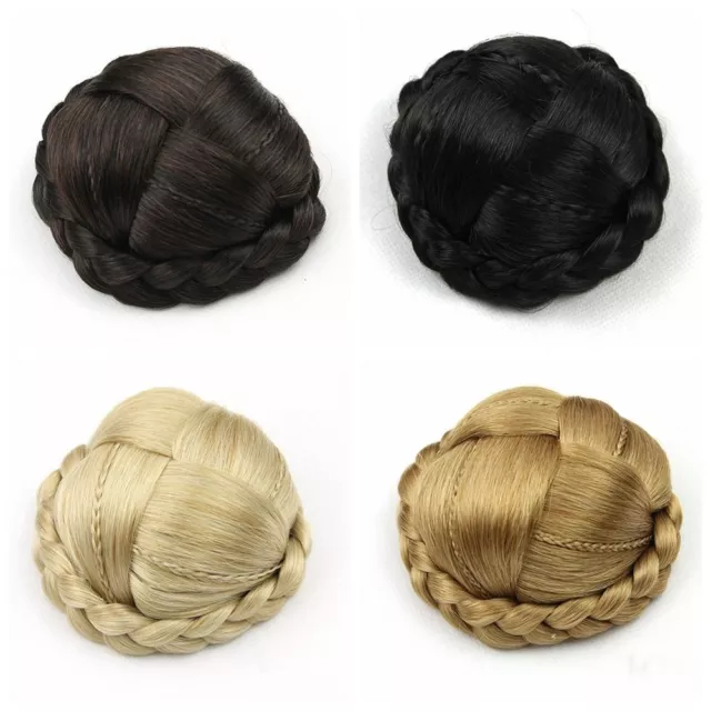 Accessori capelli chignon intrecciato resistente al calore fibra sposa parrucchiere cosplay