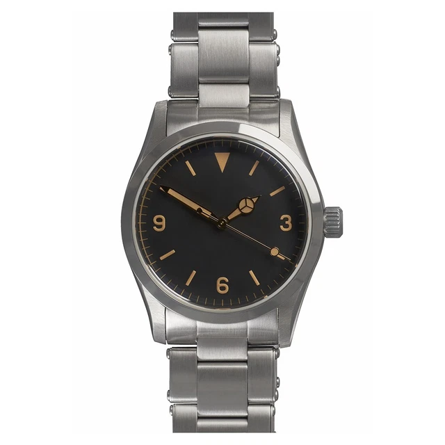 MWC Classic 1960s Pattern Ibrido – Orologio Uomo, Movimento Quarzo/meccanico, Doppio Fuso Orario, Vetro Zaffiro, 39 Mm