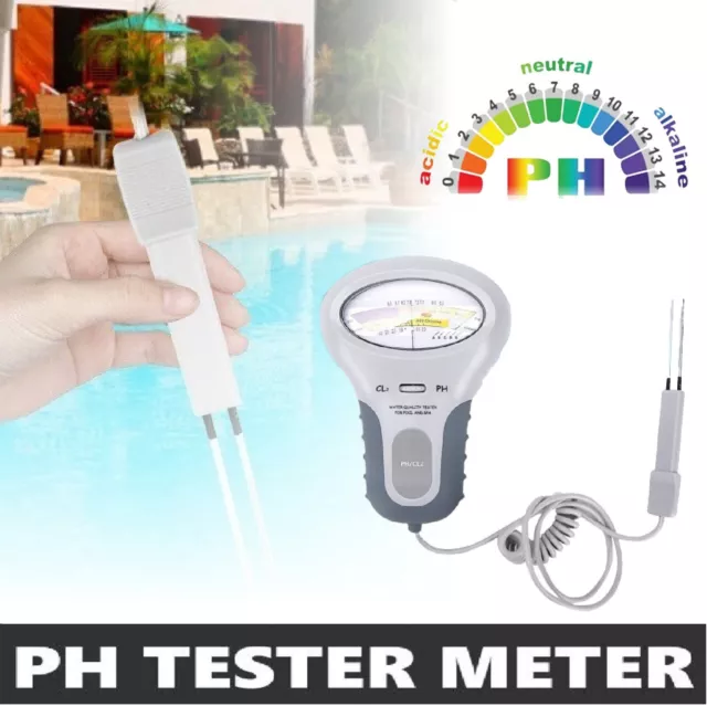 Digital Water Quality Tester PH CL2 Meter Aquarium Pool SPA Monitor Hydroponics