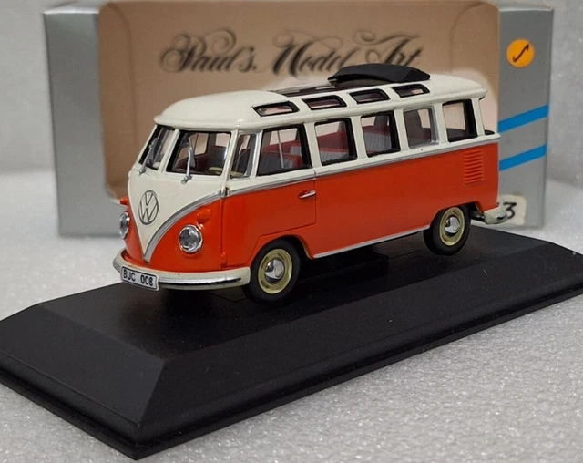 MINICHAMPS VW VOLKSWAGEN Van Bus Kastenwagen Samba Red