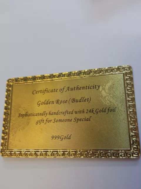 Goldene Gold Vergoldete echte Rose MIT GRAVUR Valentinstag Geburtstag Geschenk 3