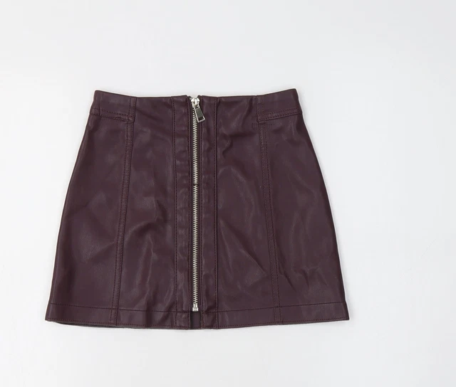 Minigonna viola poliuretano per ragazze River Island taglia 5 anni normale