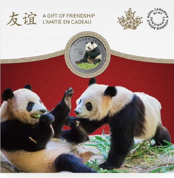 2018 Canada Peaceful Panda $8 Pure Silver 99.99%. Mint UNC (JC)