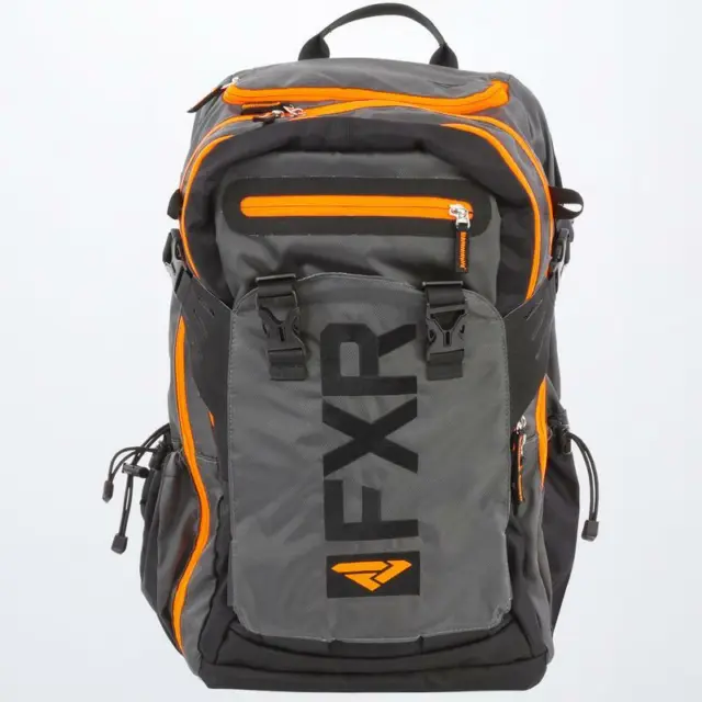 FXR Snowmobile Ride Pack Backpack Bag Charcoal & Orange 203202-1030-00