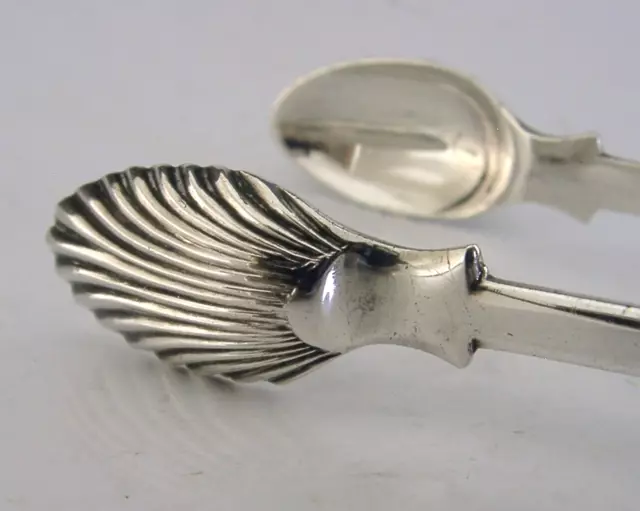 HEAVY 50g RARE SCOTTISH WILLIAM IV STERLING SILVER SUGAR TONGS 1830 ANTIQUE