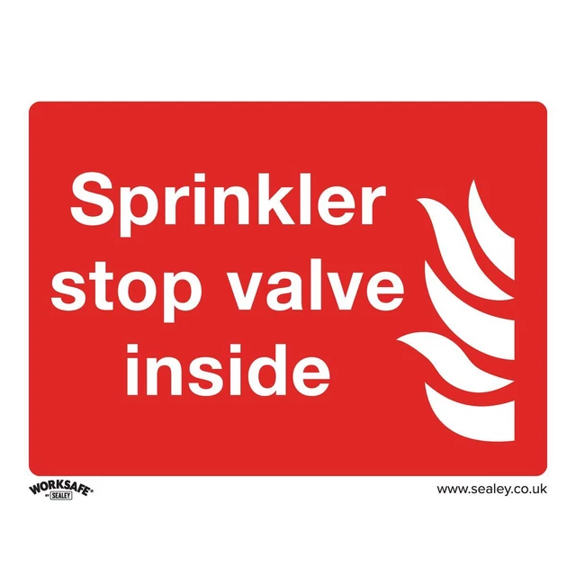 Sealey SS23P10 Sûr Conditions Sécurité Signe - Arroseur Stop Valve - Rigide