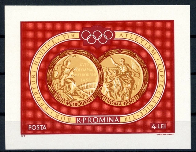 Rumänien Block 50 postfrisch Olympia 1960 #ID409